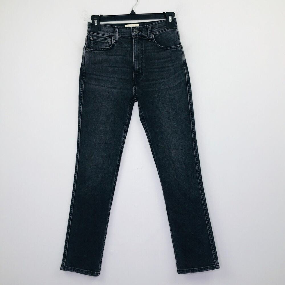Etica Women's 25 Jeans Black Scarlet High Waist Slim Ankle Charcoal Wash B